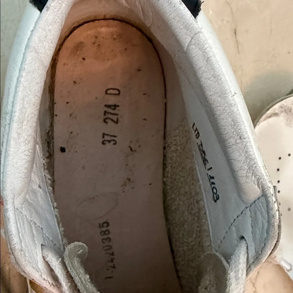 Golden Goose White and Pink High-Top Sneakers with Gold Star - Picture 7 of 8